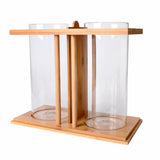 Max 1 Pc Creative Bamboo Aquarium Fish Tank Desktop Glass Vase Plant Terrariums