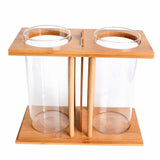 Max 1 Pc Creative Bamboo Aquarium Fish Tank Desktop Glass Vase Plant Terrariums