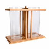 Max 1 Pc Creative Bamboo Aquarium Fish Tank Desktop Glass Vase Plant Terrariums