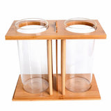 Max 1 Pc Creative Bamboo Aquarium Fish Tank Desktop Glass Vase Plant Terrariums