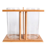Max 1 Pc Creative Bamboo Aquarium Fish Tank Desktop Glass Vase Plant Terrariums