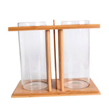 Max 1 Pc Creative Bamboo Aquarium Fish Tank Desktop Glass Vase Plant Terrariums