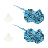 Maxbell 2pcs Artificial Fish Glowing Effect Aquarium Decor Floating Ornament blue