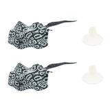 Maxbell 2pcs Artificial Fish Glowing Effect Aquarium Decor Floating Ornament black