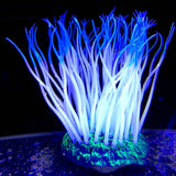 Max 1 Pc Fluorescent Artificial Sea Anemone Coral Aquarium Tank Landscape Purple