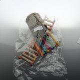 Max 3 Pcs Parrot Cage Toy - Wood Ladder&Swing&Nest for Small Parrot,Random Color