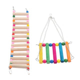 Max 3 Pcs Parrot Cage Toy - Wood Ladder&Swing&Nest for Small Parrot,Random Color