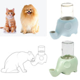 Maxbell Water Feeder with Elephant Shape Pet Water Bottle for Kitten Cat Dog Puppy