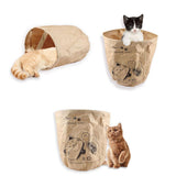 Maxbell Cat Paper Bag Tunnel Toy Pet Cat Paper House Pet Cat Kraft Paper Carrier Bag