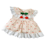 Max Cute Pet Dog Puppy Dress Clothes Dog Princess Summer Dress    Apricot L