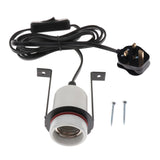 Maxbell Reptile Tortoise Habitat Ceramic Heating Light Holder Black UK Plug