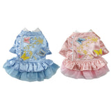 Maxbell Pet Dog Embroidery Princess Dress for Pet Birthday Wedding Party Blue M