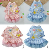 Maxbell Pet Dog Embroidery Princess Dress for Pet Birthday Wedding Party Blue M