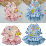 Maxbell Pet Dog Embroidery Princess Dress for Pet Birthday Wedding Party Blue M