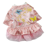 Maxbell Pet Dog Embroidery Princess Dress for Pet Birthday Wedding Party Pink M