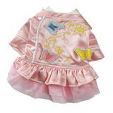Maxbell Pet Dog Embroidery Princess Dress for Pet Birthday Wedding Party Pink M