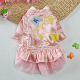 Maxbell Pet Dog Embroidery Princess Dress for Pet Birthday Wedding Party Pink M