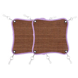 Maxbell 2 Pcs Small Animals Hamster Summer Cool Bed Mat Cage Hanging Hammock  35x35cm