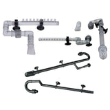 Maxbell Aquarium Fish Tank Outflow Inflow Pipe Tube For Fish Tank  S-Gray