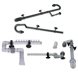 Maxbell Aquarium Fish Tank Outflow Inflow Pipe Tube For Fish Tank  S-Gray