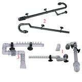 Maxbell Aquarium Fish Tank Outflow Inflow Pipe Tube For Fish Tank  S-Gray