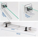 Maxbell Aquarium Fish Tank Outflow Inflow Pipe Tube For Fish Tank  S-Gray