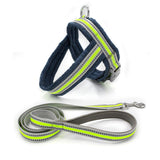 Max Pet Harness Vest Set Pet Walking Leash for Small Cat Dog Fluorescent Green L