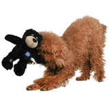 Max Cute Bear Design Dog Chew Squeaky Plush Toy Pet Bite Resistance Toy Black