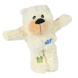 Max Cute Bear Design Dog Chew Squeaky Plush Toy Pet Bite Resistance Toy White