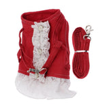 Max Pet Dog Harness Leash Pet Costume Clothes for Small Pet Cat Puppy Red-XS