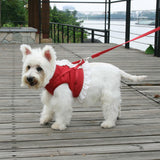 Max Pet Dog Harness Leash Pet Costume Clothes for Small Pet Cat Puppy Red-S