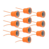 Max 10 Pcs E27 Heat Basking Lamp Holder For Reptile Lizard Turtle Habitat Orange