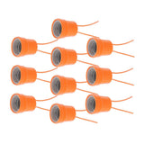Max 10 Pcs E27 Heat Basking Lamp Holder For Reptile Lizard Turtle Habitat Orange