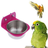 Max Pet Bird Parrot Water Food Feeder Feeding Food Cup For Small to Large Bird L