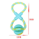 Max Dog Teeth Cleaning Toy Pet Interactive Ball Toy Rope on a Leak Food Ball