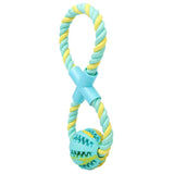Max Dog Teeth Cleaning Toy Pet Interactive Ball Toy Rope on a Leak Food Ball