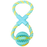Max Dog Teeth Cleaning Toy Pet Interactive Ball Toy Rope on a Leak Food Ball
