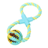 Max Dog Teeth Cleaning Toy Pet Interactive Ball Toy Rope on a Leak Food Ball