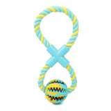 Max Dog Teeth Cleaning Toy Pet Interactive Ball Toy Rope on a Leak Food Ball