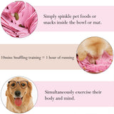 Max Pet Dog Snuffle Mat Dog Feeding Mat Interactive Food Puzzle Toy Pink