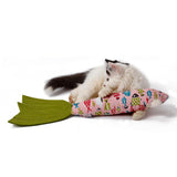 Max Cute Fish Shape Cat Toy with Catnip Cat Bite Chew Play Toy for Pet Cat Pink