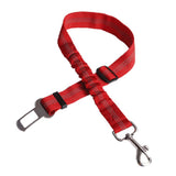 Maxbell 2 Pcs Adjustable Pet Cat Dog Car Seat Belt Nylon Leash For Pet Dog Red