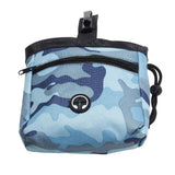Maxbell Small Pet Dog Snack Waist Pouch Dog Snack Treat Bag Blue+Camouflage