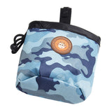 Maxbell Small Pet Dog Snack Waist Pouch Dog Snack Treat Bag Blue+Camouflage