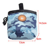 Maxbell Small Pet Dog Snack Waist Pouch Dog Snack Treat Bag Blue+Camouflage