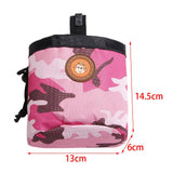 Maxbell Small Pet Dog Snack Waist Pouch Dog Snack Treat Bag Pink+Camouflage
