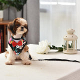 Max Cute Dog Vest Harness Leash Dog Walking Vest For Pet Wedding Costume Party L