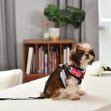 Max Cute Dog Vest Harness Leash Dog Walking Vest For Pet Wedding Costume Party L