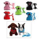 Max Breathable Dog Vest Harness Pet Outdoor Traction Rope For Cat Dog Red L