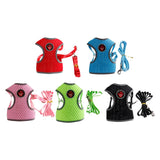 Max Breathable Dog Vest Harness Pet Outdoor Traction Rope For Cat Dog Red L